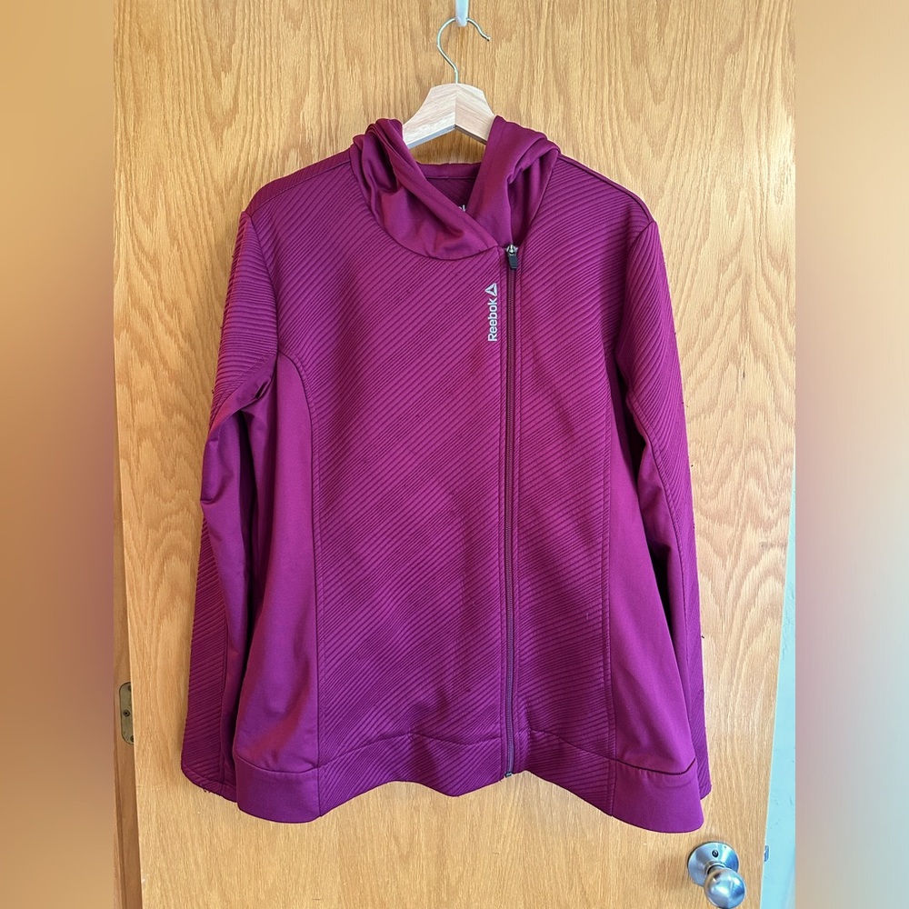Reebok Hooded Asymmetrical Zip Track Jacket XL